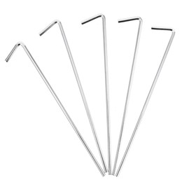 KOMBIUDA 20pcs Heavy Duty Iron Tent Stakes for Camping Awnings Tarps Durable Pegs with Easy Installation for Wind Resistance and Stability