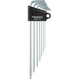 TRUSCO GXBL-7S Long Ball Point Hex Bar Set, 7 Piece Set