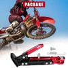 Motorcycle Kickstand Adjustable Tripod Holder Foot Side Stand for Motorcycle(Red)