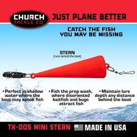 TX-005 Mini Stern Planer by Church Tackle Co