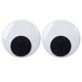 Allures & Illusions Giant Googly Eyes - Set of 2,Black, White, 7" Diameter