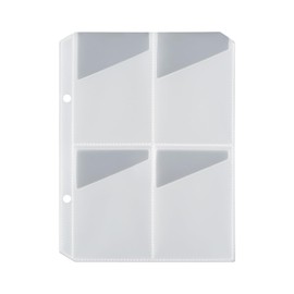 10 Pack 4 Pocket Sleeve for Yoto Card case, 2 Holes Fit 2 Rings Card Case Card Holder Card Binder