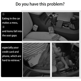 Multi-Functional Car Steering Wheel Desk - Great for Eating, Studying, and Working, Includes Side Seat Storage to Help Prevent Dropping, Bonus: Free Car Phone Holder Included