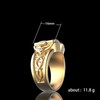 Ganquya Men's Hip Hop Cubic Zirconia Ring,Mini Secret Compartment Storage