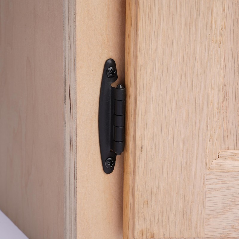 DecoBasics (25 Pairs Pack/50 Pcs) Matte Black, Non Self Closing/Free