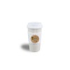 Peterson Housewares Bamboo Fiber Eco Cup, 16 oz, White