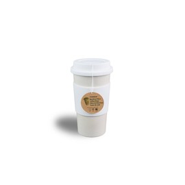 Peterson Housewares Bamboo Fiber Eco Cup, 16 oz, White