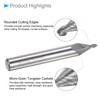 CoCud Tapered Ball Nose End Mill 0.5mm Radius 6mm Shank