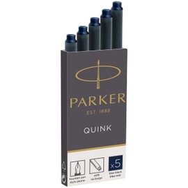 PARKER パーカー クインク カートリッジインク 5本セット ブルーブラック 水性 正規輸入品 1950385