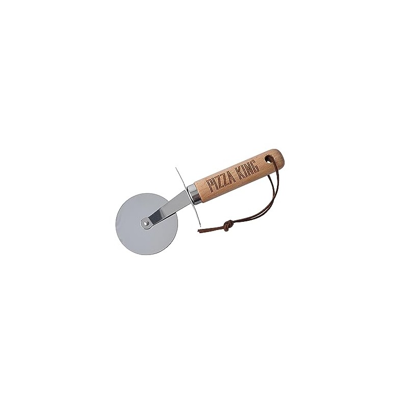 CGB Giftware | Wooden Handle Pizza Cutter | Engraved with