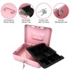 BOKE YOUNG 8" Cash Box with Money Tray, Pink, Medium
