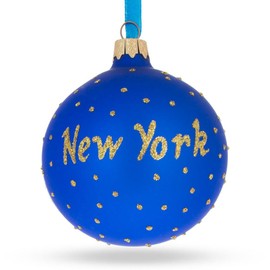 Times Square, New York City Glass Ball Christmas Ornament