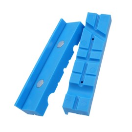 2Pcs Magnetic Protection Strip for Vise Jaws, Anti-Skid Pads for Vise Jaws, Soft Jaws for Bench Vise, Strongly Magnetic Vise Jaw Pads, Multi-groove and Textured Inserts, for Clamping Woodworking