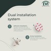 Wall Mounted Doorstop | Natural Silicone White Rubber | Adhesive