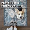 KILOCOCO Moroccan Super Soft Round Rug 5Ft, Blue/Multi Washable Kitchen