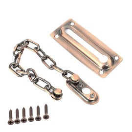 COMOK 2Pcs Defender Security U Chain Door Guard – Door Chain Lock for Door and Home Security, Antique Brass Stainless Steel Brushed Nickel Finish