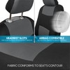 BDK PolyPro Seat Covers Full Set in Gray on Black