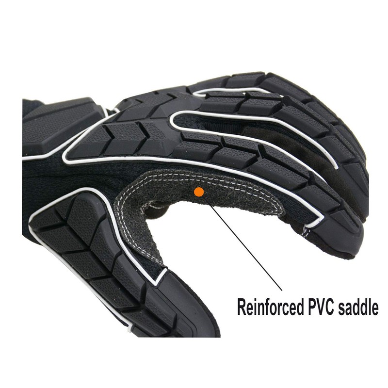 HANDLANDY Anti Vibration Gloves, SBR Padding, TPR Protector Impact Gloves,
