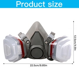 Cisixin 6800 Face Dust, Reusable Facepiece with Filters, Dust Face for Spraying, Painting, Sanding, Chemicals, DIY