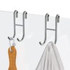 Over Shower Glass Door Hooks, 2 Pack Silver 304 Stainless