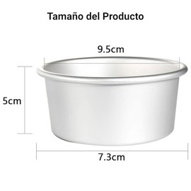 Mini Moldes Aluminio para Hornear Individuales, Moldes para Roles de Canela y Flan, para Repostería y Pastel, 6 Piezas Moldes Redondos Pastelero para Hornear Repostería de Aluminio