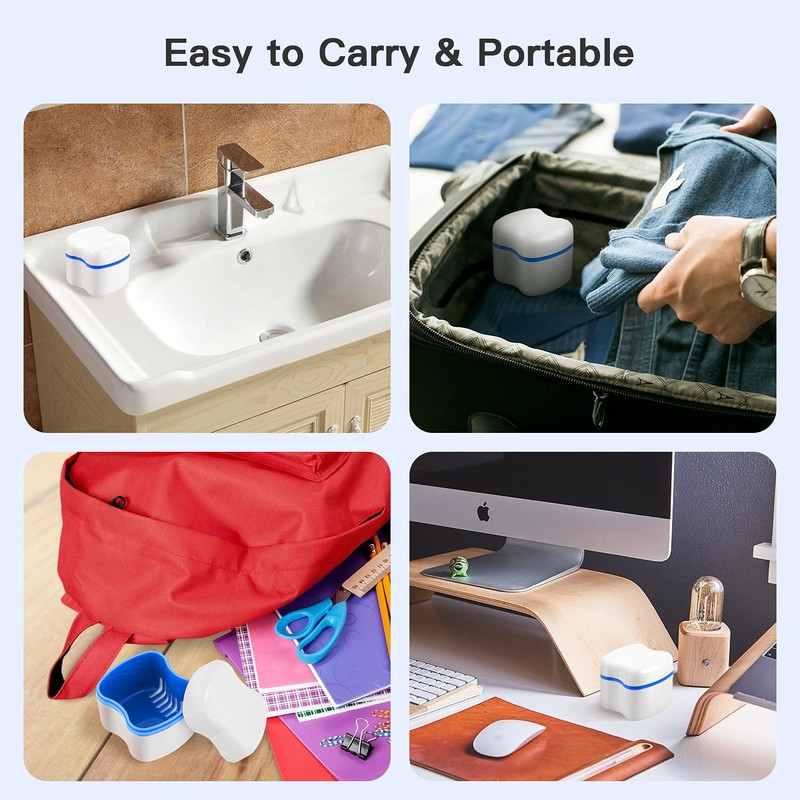 Annhua Partial Denture Case Retainer Cleaner Case, Large Retainer Cleaning