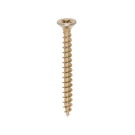 TIMCO Solo Chipboard & Woodscrews - Gold - 4.0 x 40 - Box of 200 - A Single Thread woodscrew mainly Used in Various Types of Timber and Man-Made Boards or into Masonry with The use of Plastic Plug