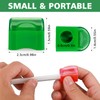 Andibro 24Pcs Pencil Sharpener With Container, 4Colours Manual Pencil Sharpeners