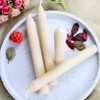 DEYBBY 8'' White Beeswax Taper Candles, 6 Pack Natural Honey