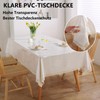 Tayuvira PVC Transparent Tablecloth, 0.13 mm, Washable, Waterproof, Greaseproof, Table