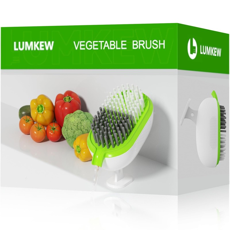 Lumkew Vegetable Brush Scrubber Drainable,Potato Mushroom Scrubber Brushes foodss Veggie