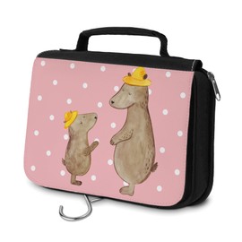 Parent New Mr. & Mrs. Panda Toiletry Bag Bears with Hat, red, Hand drawn