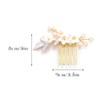 Asooll Bride Wedding Hair Comb Gold Flower Hair Pieces Pearl
