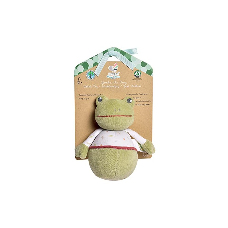 Tikiri 8573233 Frog Gemba Standing Toy for Babies and Children