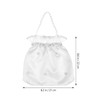 VORCOOL Bridal Bridesmaid White Satin Flower Dolly Bag Handbag,22X21x0.5cm