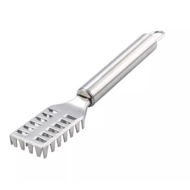TIKA Stainless Steel Fish Scaler Brush - Efficient Scales Scraper, Skin Remover Tool