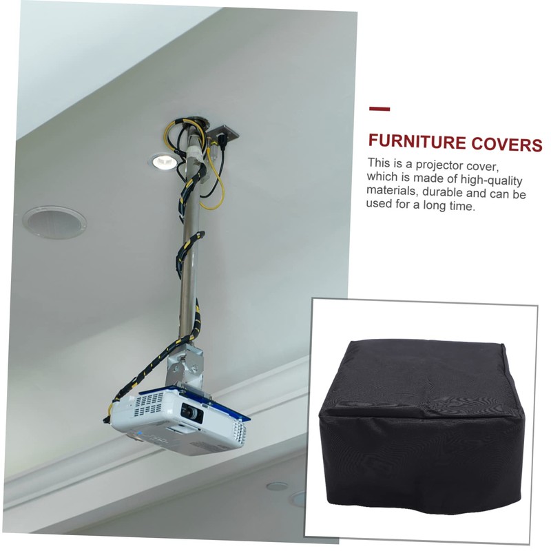 KOMBIUDA 1Pc Projector Cover Durable Furniture Protector for Projector Black