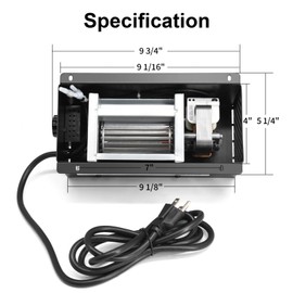 Aibabcue PBAR-2427 Blower Fan Replacement for Vent Free Stove Wood Burning, Stoves Fireplace Blower Motor Kit For GHP Group VFS-PH20DT, VFS-PH30DT, VFS2-PH20DT, Pleasant Hearth WS-2417, WS-2720