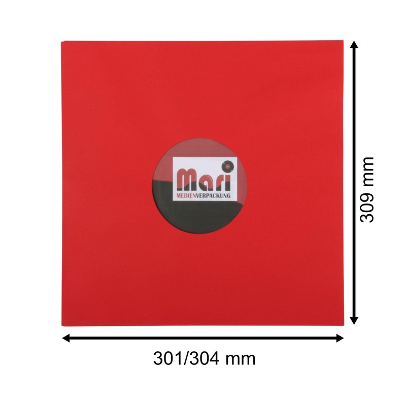 Pack of 25 Pack Anti-Static Record LP Red Lined 80