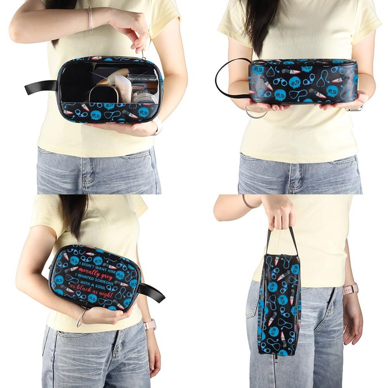 Dark Romance Book Inspired Gift Skull Clear Cosmetic Bag Dark