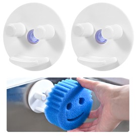 Scrub Sponge Holder for Kitchen Sink - 2Pack Suction Cup Sponges Holder - Sink Sponge Caddy Organizer Daddy Holder
