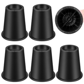 MCXYEM Bed Riser/Furniture Lift Bed/Bed risers/Furniture Lifter/Table risers/Frame Risers Create Under Bed Storage Heavy Duty for Furniture Height Adjustment Round Black (6 Pack, New 6 Inch)