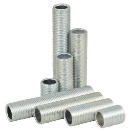 Commercial Electric Lighting Lamps Assorted Size Zinc Plated Nipples (8-Pack)