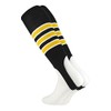 TCK Striped Baseball Stirrups Pattern D (Black/White/Gold, Large)