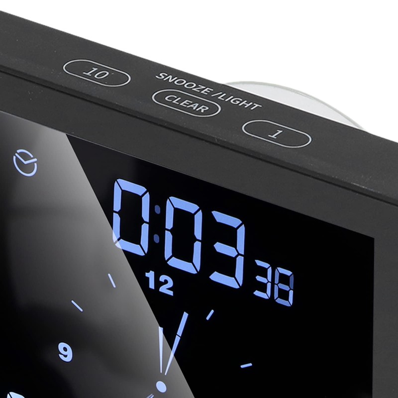 Shanrya Reloj termómetro, Reloj de Ducha, Resistente al Agua, Pantalla
