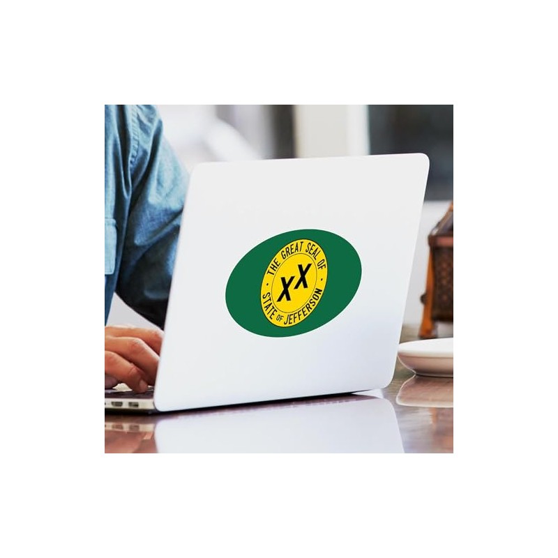 CafePress State of Jefferson Flag Oval Car Bumper Sticker