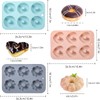 USJUTDOO 3 Pack Silicone Donut Pan for Baking Donut Maker,