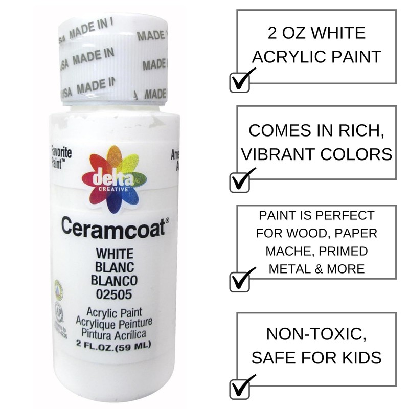 Delta Creative Ceramcoat Acrylic Paint in Assorted Colors (2 oz),