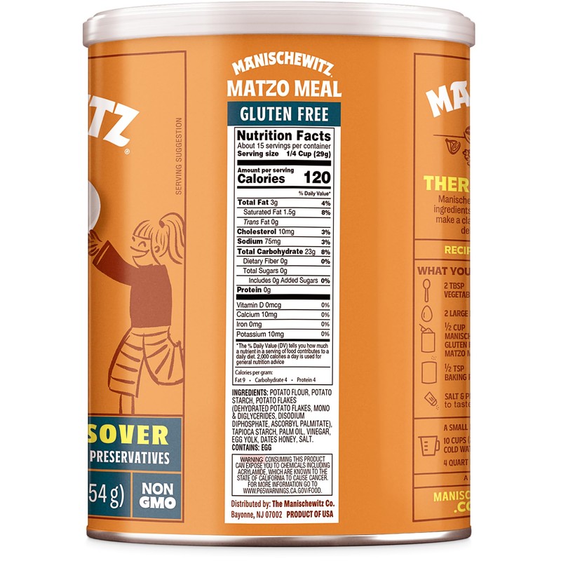 Manischewitz Gluten Free Matzo Meal, 15 Ounce