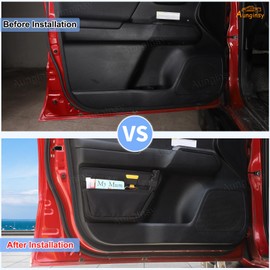 Aunginsy Inner Door Storage Pockets Box Compatible with Toyota Tacoma 2016-2023 Pickup Truck Front Rear Door Side Storage Bag Door Panel Organizer Expansion Tray Oxford Cloth Interior Accessories